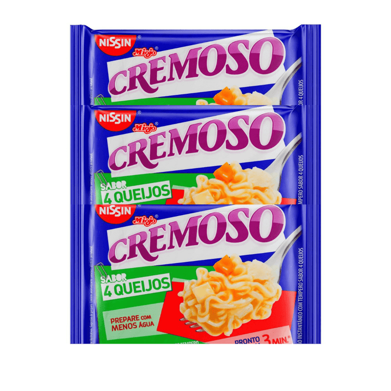 Macarrão Instantâneo Nissin Cremoso 88g 4 Queijos