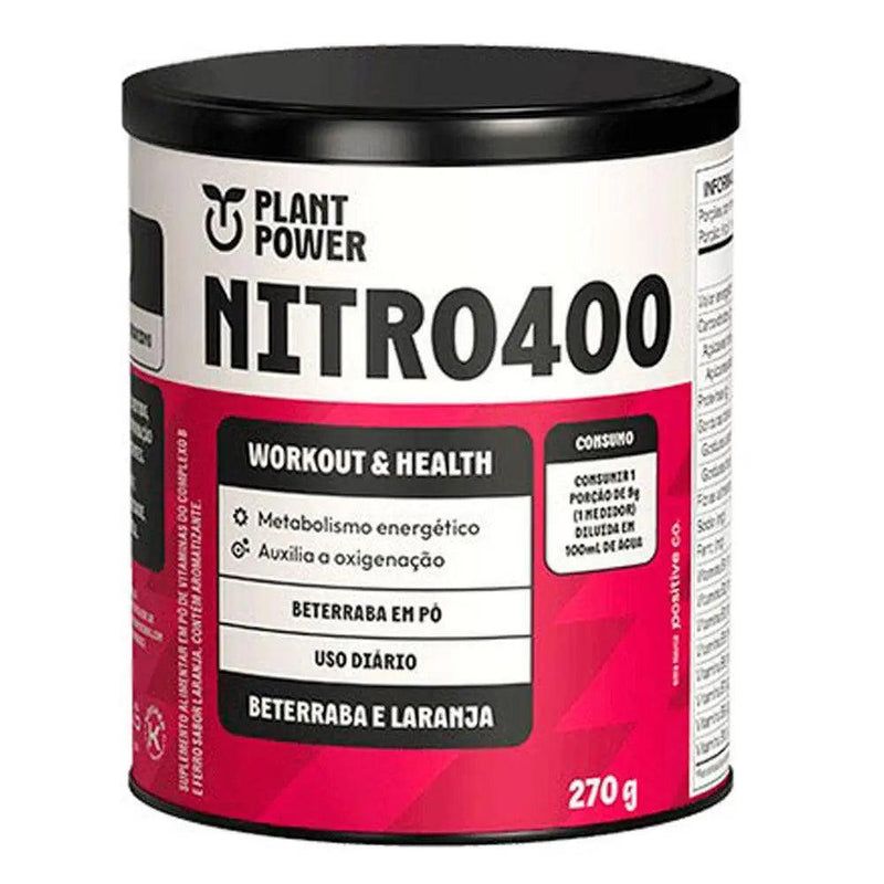 Nitro400 Beterraba e Laranja Plant Power 270g - MEUBRASILONLINE