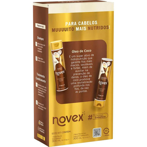 Novex Coconut Oil Shampoo + Conditioner Kit 300ml