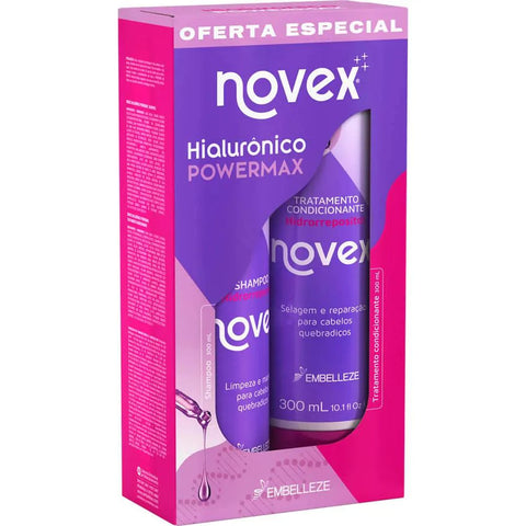 Novex PowerMax Hyaluronic Acid Shampoo + Conditioner Kit 300ml
