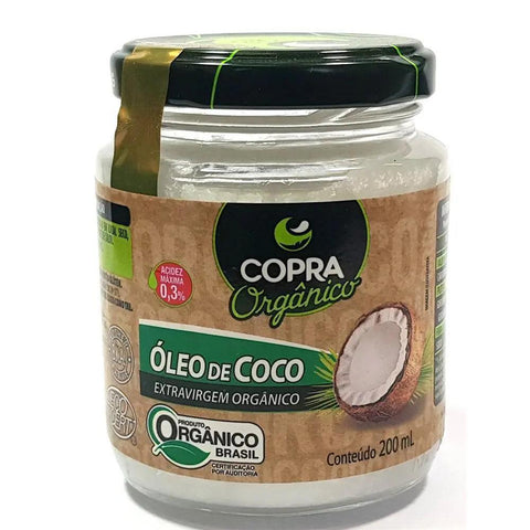Óleo De Coco Extra Virgem Orgânico Copra 200ml - MEUBRASILONLINE