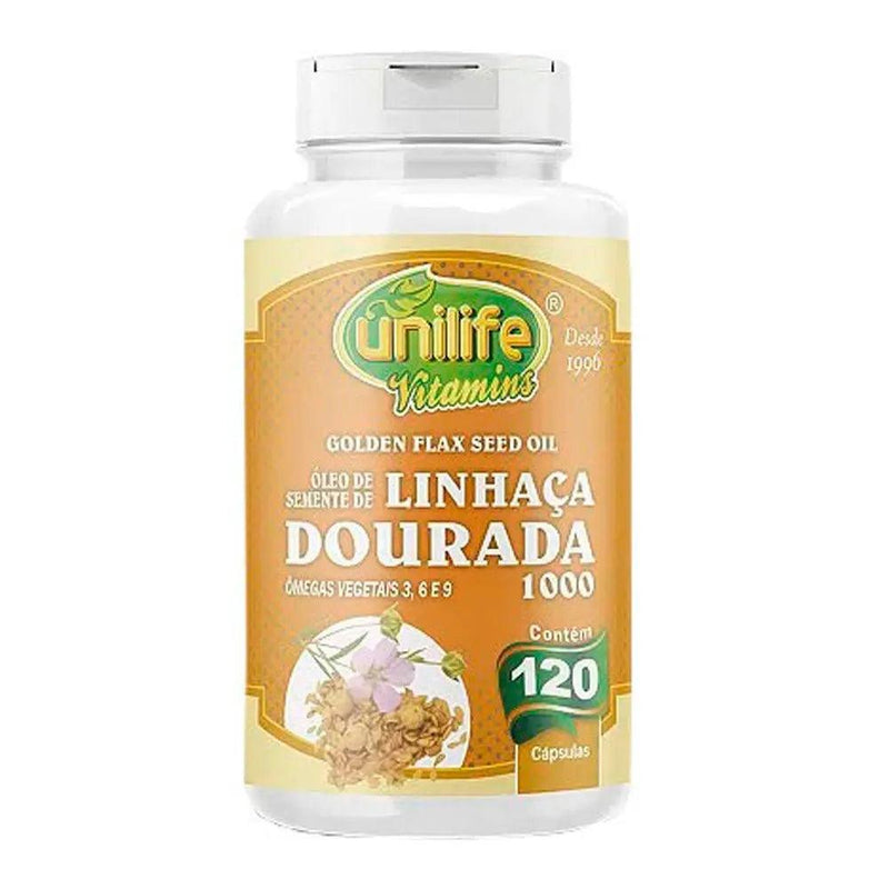 Óleo De Linhaça Dourada - Unilife - 120 Cápsulas - MEUBRASILONLINE