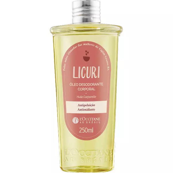 Óleo L'Occitane Au Brésil Desodorante Corporal Licuri 250ml - MEUBRASILONLINE