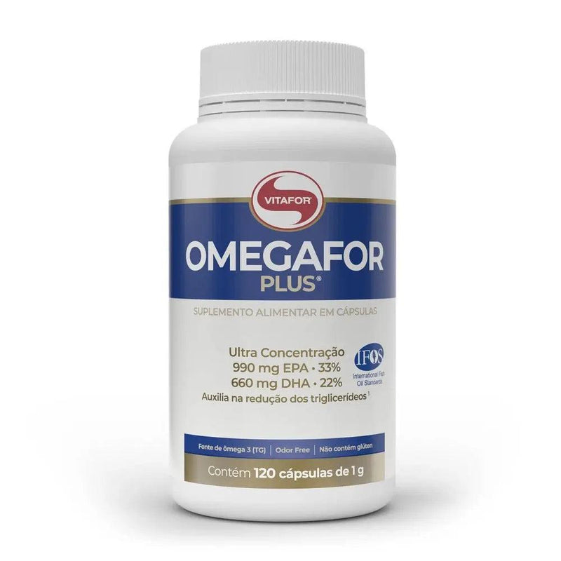 Ômega 3 Omegafor Plus - Vitafor - 120 Cápsulas - MEUBRASILONLINE