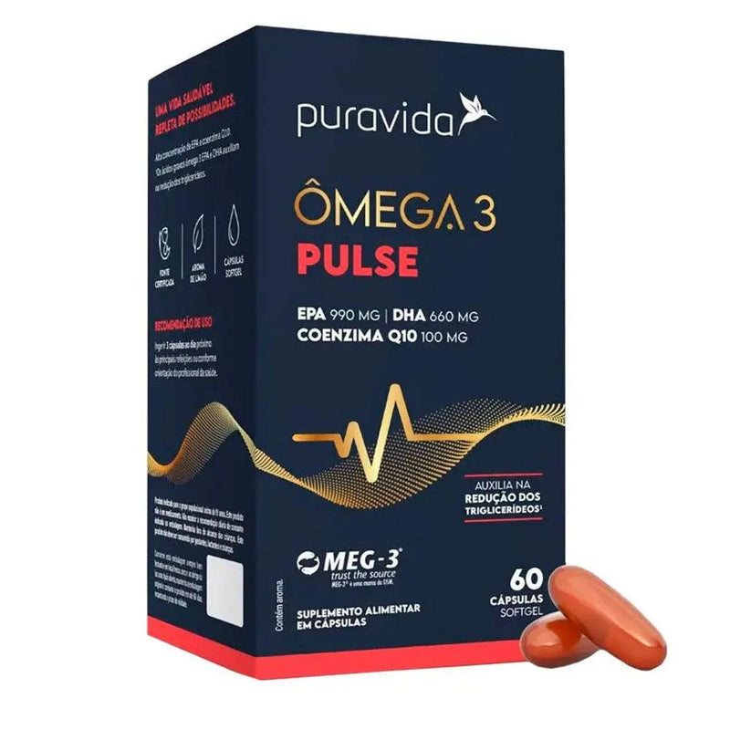 Ômega - 3 Pulse Puravida 60 caps - Meu Brasil On Line