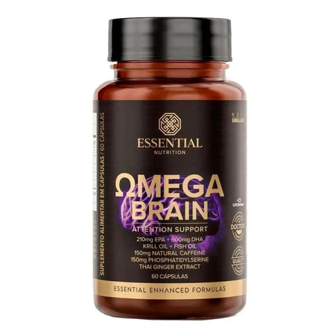 Omega Brain Essential Nutrition 60 Caps - MEUBRASILONLINE