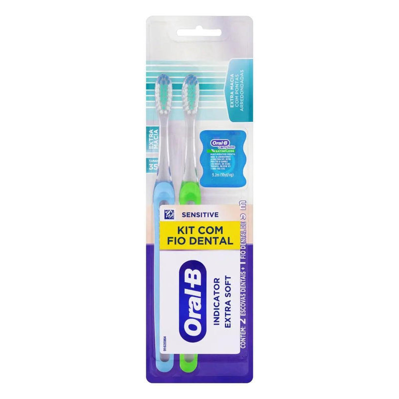 ORAL B ED INDICATOR EXTRA SOFT 2UN+FIO DENTAL - Meu Brasil On Line