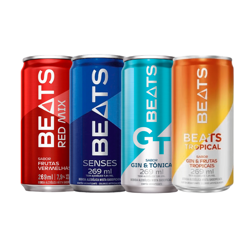 Skol Beats Lata 269ml Pack C/8 latas - Sabores