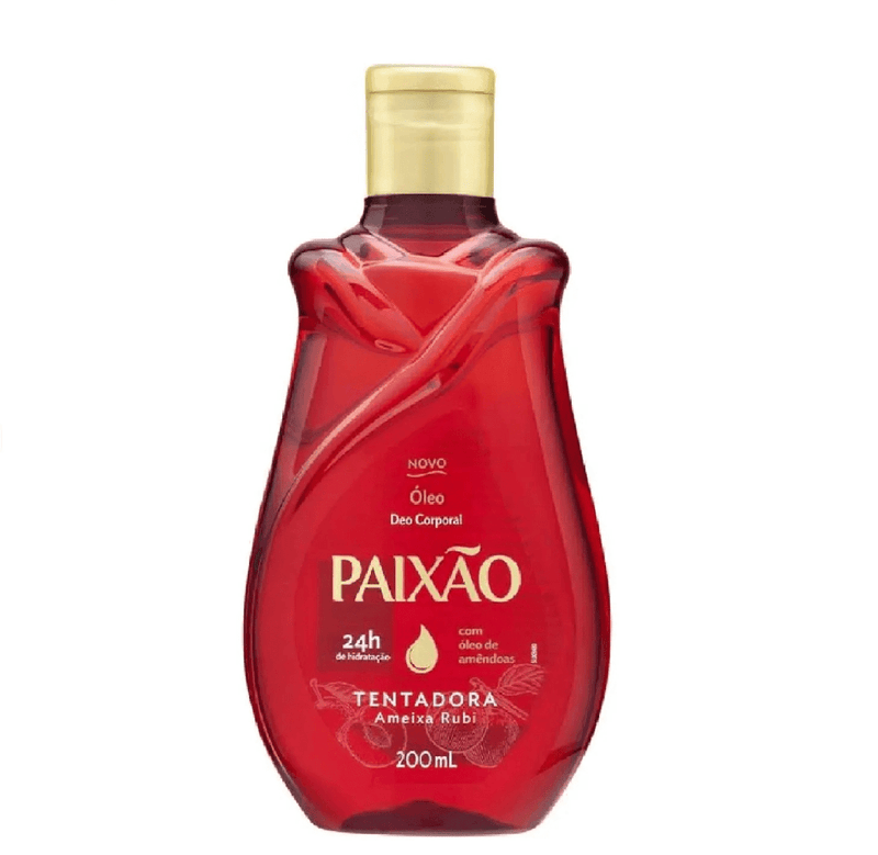 Paixão Óleo Corporal Tentadora Ameixa Rubi 200 Ml - MEUBRASILONLINE