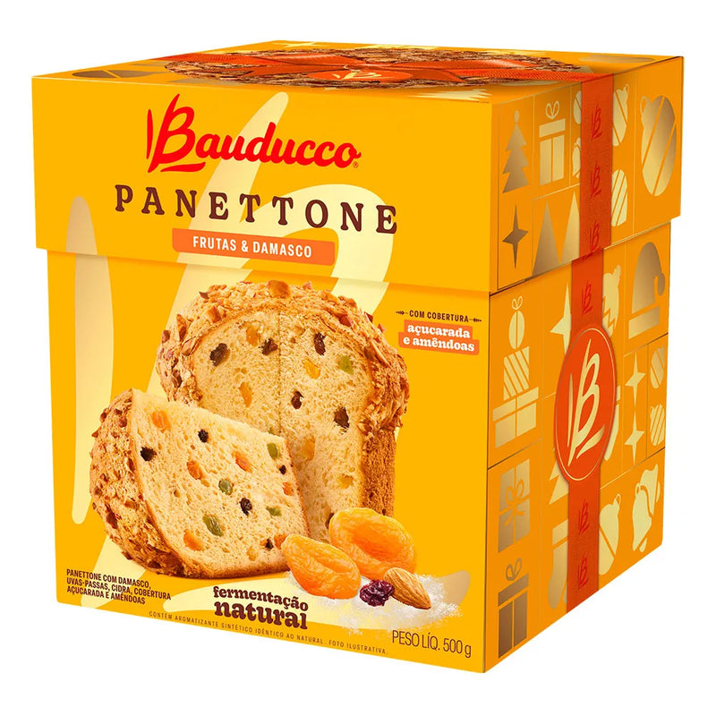 Panetone Futas e Damasco Bauducco 500g