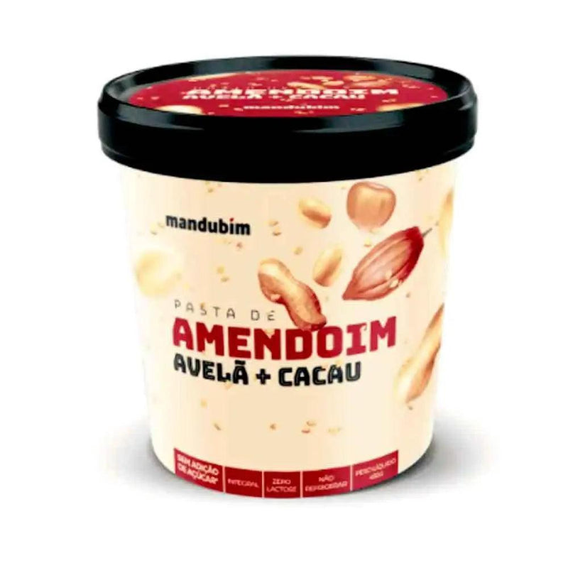 Pasta de Amendoim Integral com Avelã e Cacau Mandubim 450g - Meu Brasil On Line