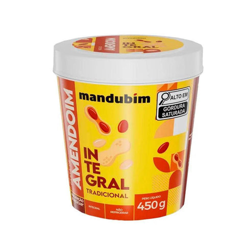 Pasta de Amendoim Integral Mandubim (450g) - MEUBRASILONLINE
