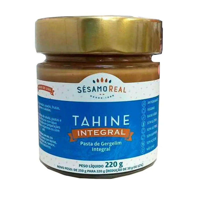 Pasta de Gergelim Integral Tahine Sésamo Real 220g - MEUBRASILONLINE