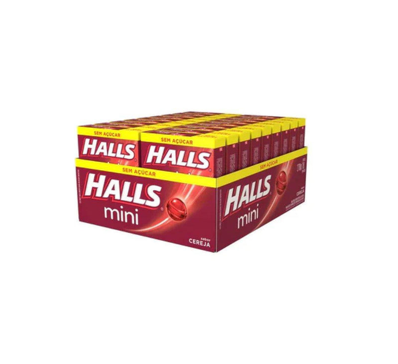 Pastilha Halls Mini Sabor Cereja 15 Gr. Com 18 Unidades - Meu Brasil On Line