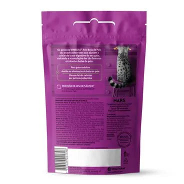 Whiskas Petiscos Anti Bola De Pelo 2x40g