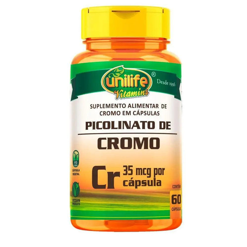 Picolinato De Cromo - Unilife - 60 Cápsulas - MEUBRASILONLINE