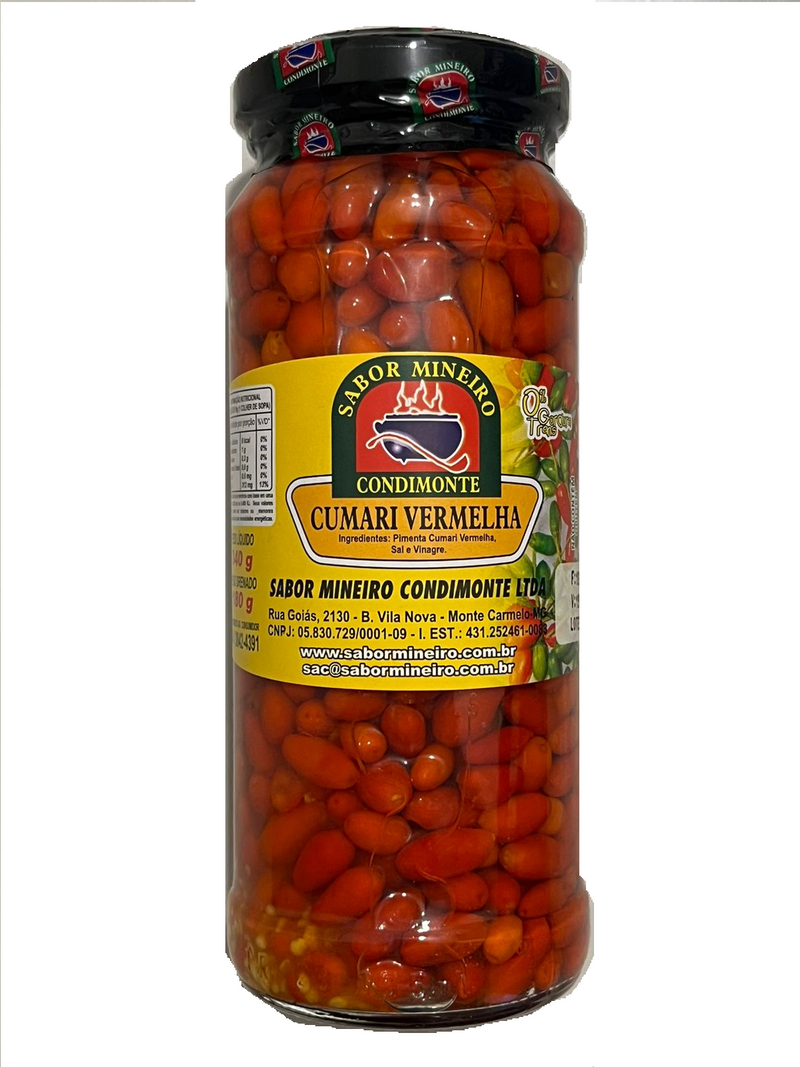 Sabor mineiro pimenta Cumari vermelha 340G - MEUBRASILONLINE