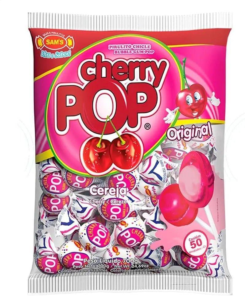 Pirulito Chiclete Cherry Pop Cereja 700G - MEUBRASILONLINE