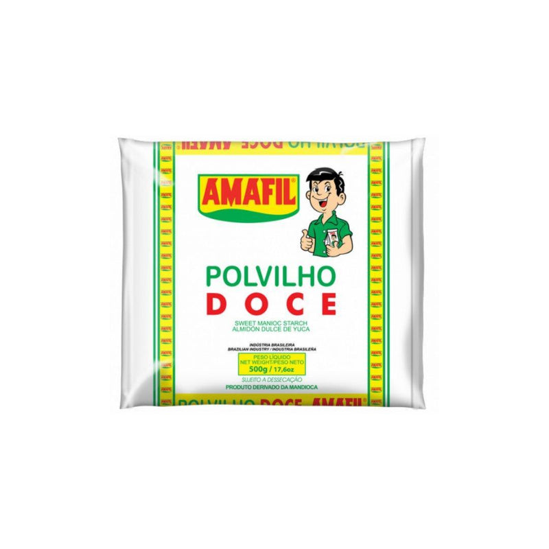 Polvilho de mandioca doce amafil 500 gr - MEUBRASILONLINE