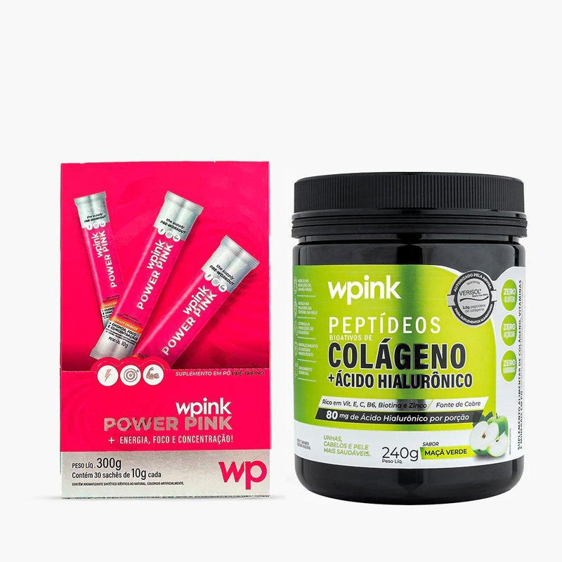 Pré - treino Laranja + Colágeno Maça verde Wpink - Meu Brasil On Line