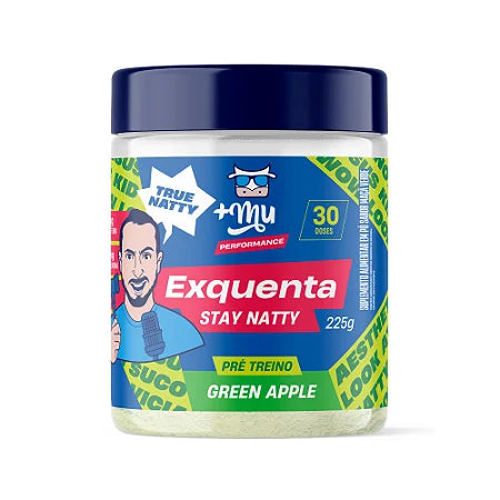 Exquenta Stay Natty - Pré Treino - Green Apple - 225g - MEUBRASILONLINE