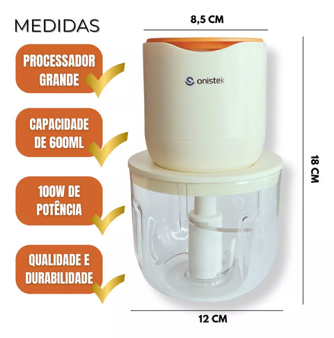 Mega Power Electric Garlic Crusher Chopper 600ml Large