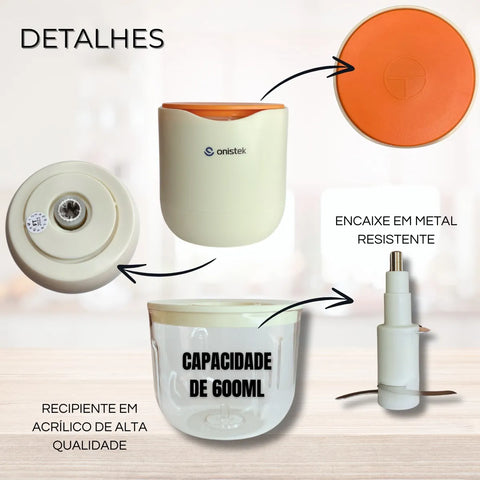 Mega Power Electric Garlic Crusher Chopper 600ml Large