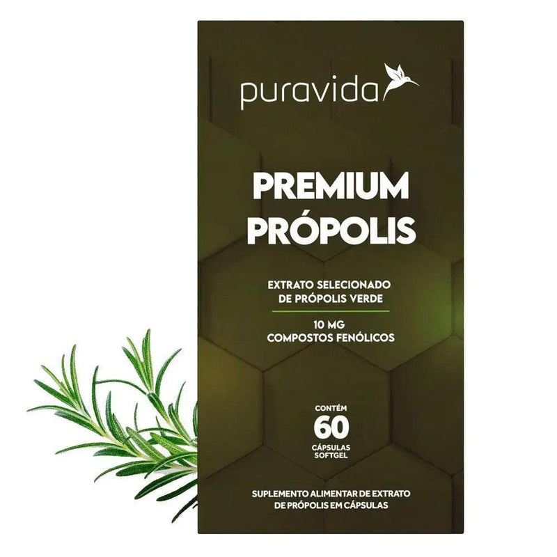 Própolis Verde Premium Puravida 60 caps - MEUBRASILONLINE