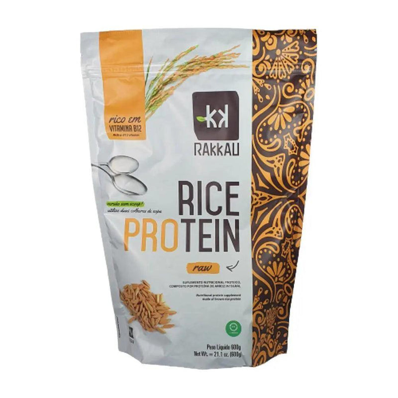 Proteína Concentrada De Arroz Rice Protein Raw Rakkau 600g - MEUBRASILONLINE