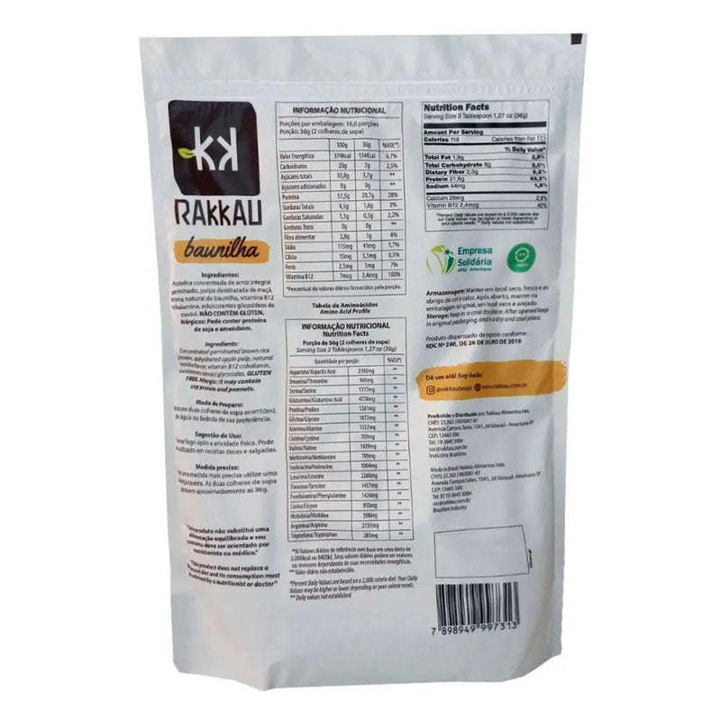 Proteína Concentrada De Arroz Rice Protein Raw Rakkau 600g - Meu Brasil On Line