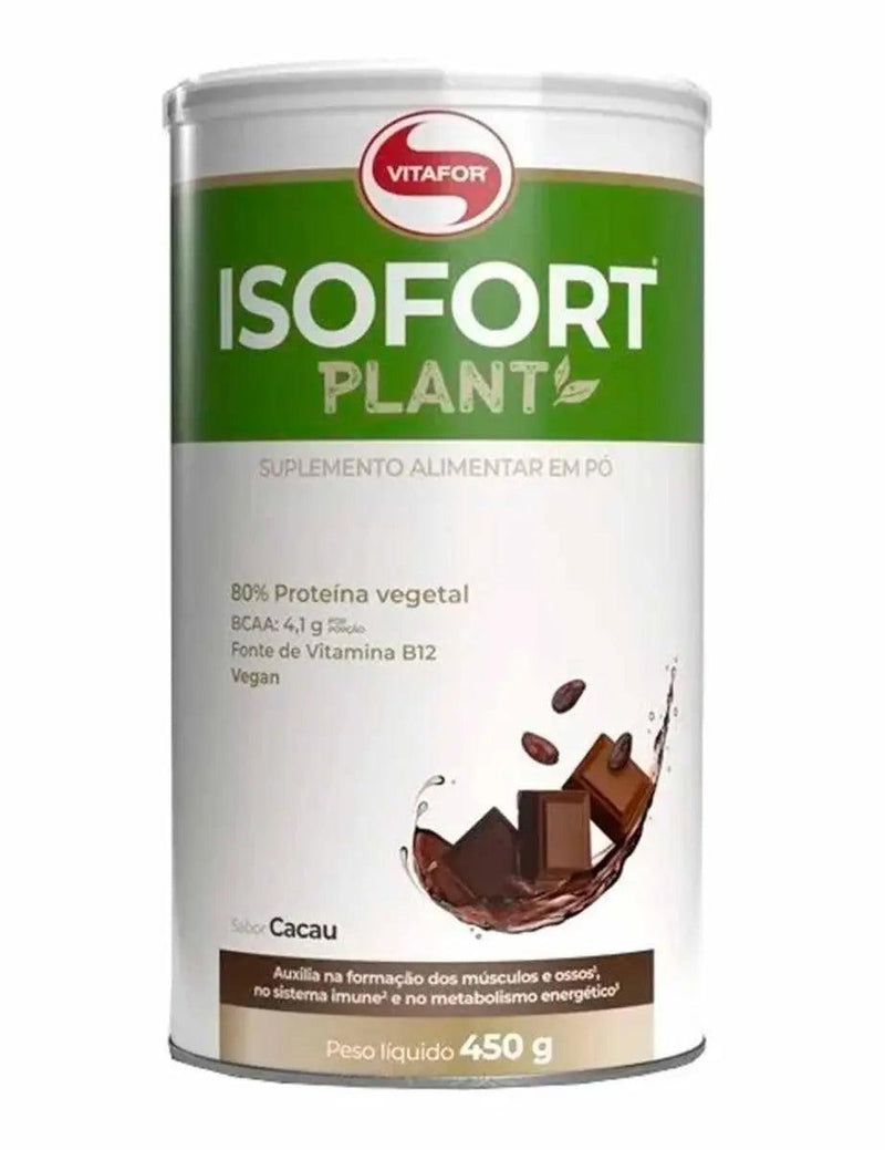 Proteína Isolada Vegetal Isofort Plant Cacau Vitafor 450g - MEUBRASILONLINE