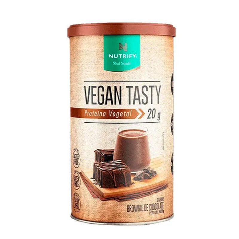 Proteína Vegana Vegan Tasty Brownie Chocolate Nutrify 420g - Meu Brasil On Line