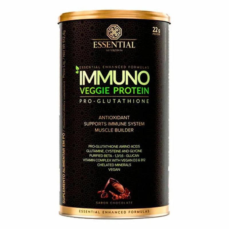 Proteína Vegetal Immuno Veggie Protein Essential Nutrition 512g - MEUBRASILONLINE