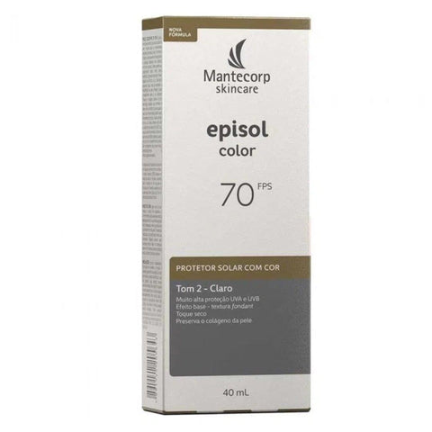 Protetor Solar Facial Episol Color Fps 70 Tom 2 Claro 40ml - MEUBRASILONLINE