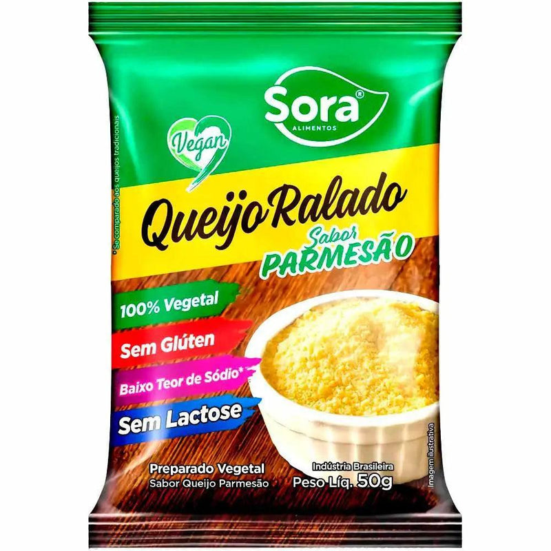 Queijo Ralado Vegetal Parmesão Sora 50g - Meu Brasil On Line