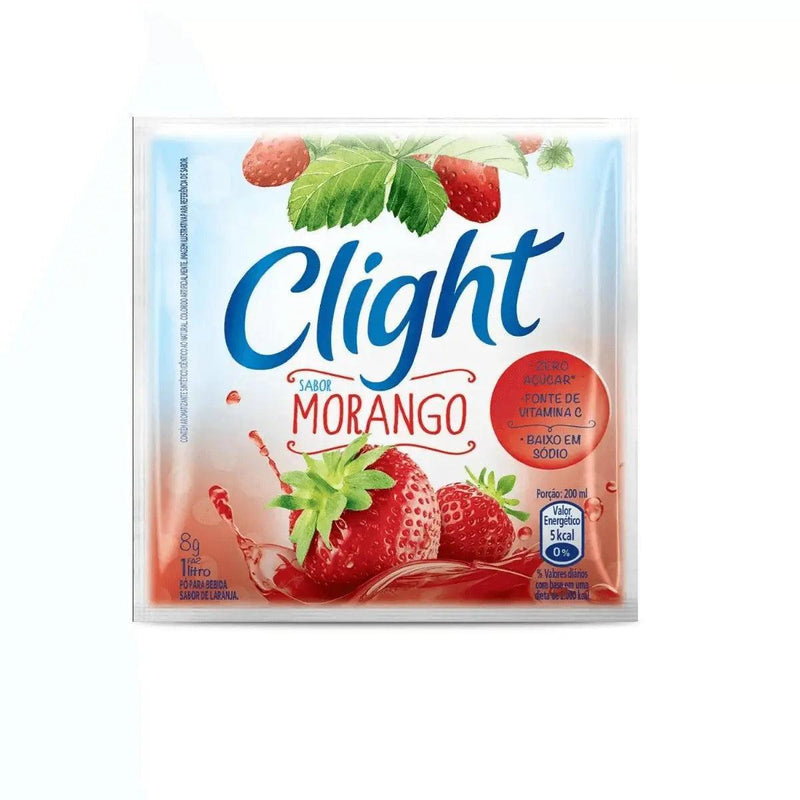 Refresco Em Pó Clight Morango 15 x 8 - MEUBRASILONLINE