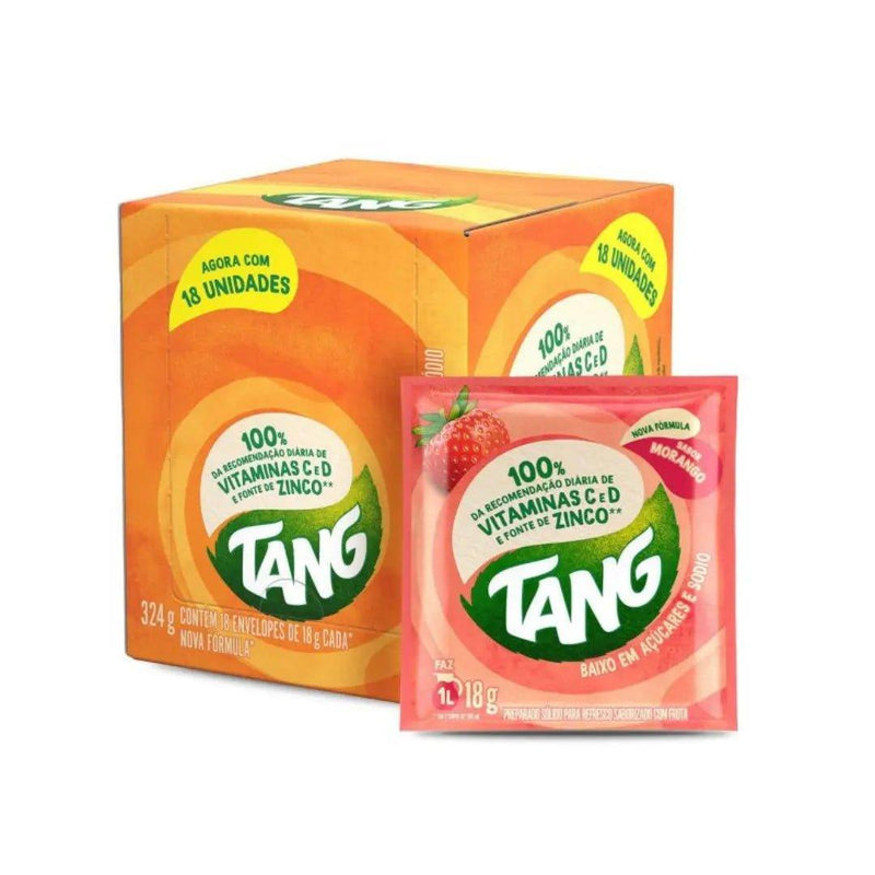 Refresco Em Po Tang Morango Mais Vitaminas 18U x 18g - Meu Brasil On Line