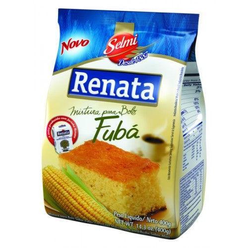 Renata Corn flavor Cake Mix 14.3 oz - Mistura para Bolo de Fuba 400g - MEUBRASILONLINE