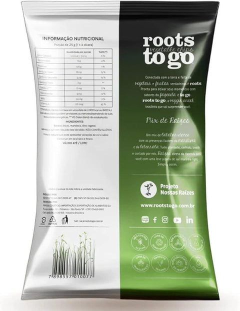 Roots To Go  Chips De Mandioca E Batata-Doce 45g