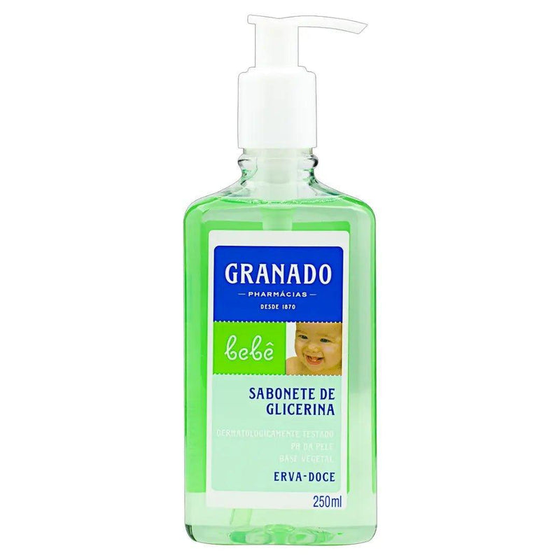 Sabonete Líquido de Glicerina Granado Bebê Erva - Doce com 250ml - Meu Brasil On Line