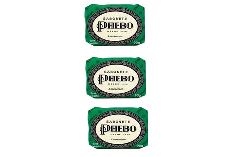 Sabonete Phebo Amazonian 3x90 Gr. - MEUBRASILONLINE