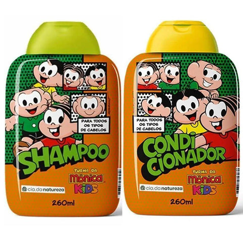 Shampoo e Condicionador Turma Mônica 2x260 ML - MEUBRASILONLINE