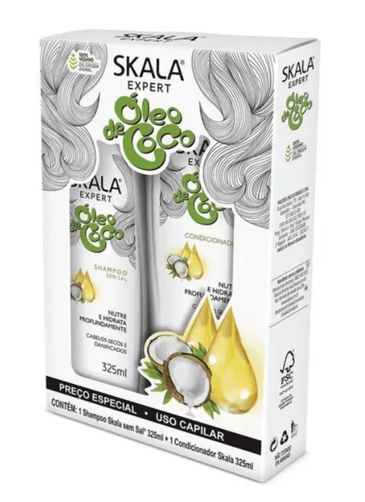 Skala Kit Oleo de Coco Shampoo e Condicionador - MEUBRASILONLINE