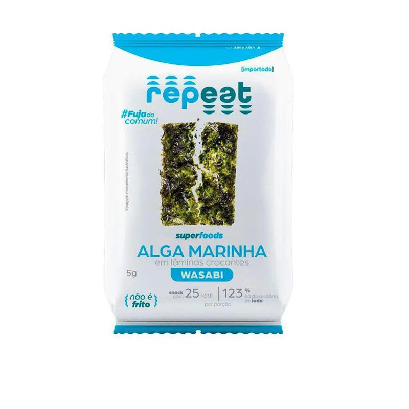 Snack de Alga com Wasabi Repeat 5g - MEUBRASILONLINE