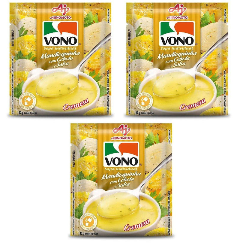 Sopa de Mandioquinha Cebola e Salsa Vono 3 x 17 Gr. - Meu Brasil On Line