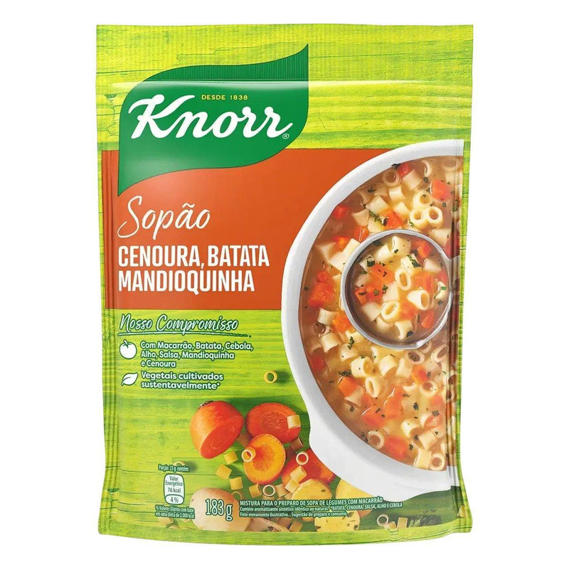 Sopão Knorr Cenoura, Batata e Mandioquinha 183g - Meu Brasil On Line