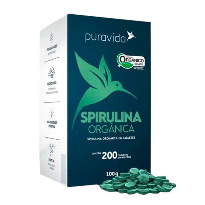 Spirulina Premium Puravida 100g (200 Tabletes) - Meu Brasil On Line