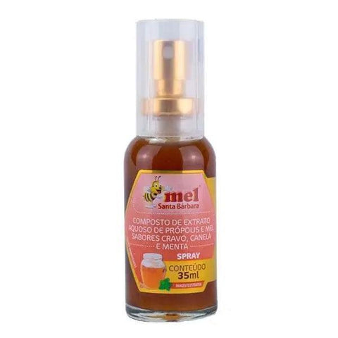 Spray Composto de Mel e Propolis Sabor Cravo Canela e Menta Santa Barbara 35ml - MEUBRASILONLINE