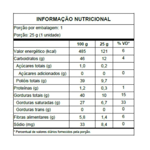 Chocolate Branco ao Leite de Coco Loov Chocolife (cx c/12 un de 25g)