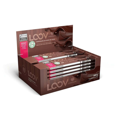 Loov Chocolife Coconut Milk Chocolate (box with 12 units of 25g)